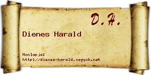 Dienes Harald névjegykártya